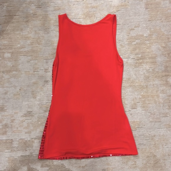 Like new Charlotte Russe sequin tank top with stretch in Coral color- Medium - Picture 2 of 5